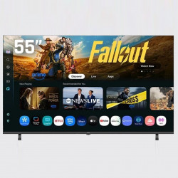 Τηλεόραση AIWA TS-551N, 55″ (139 cm), 4K Ultra HD 3840 × 2160, ενεργειακή κλάση F, DLED, Wi-Fi, Bluetooth, TizenOS, μαύρο.