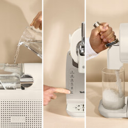 Μηχανή παγωτού 16 σε 1 Tefal Freezi IG803AE0, 200 W, 1,4 λίτρα, 5 αυτόματα προγράμματα, Αθόρυβη λειτουργία, Χωρίς προ-κατάψυξη, Λευκό/ασημί