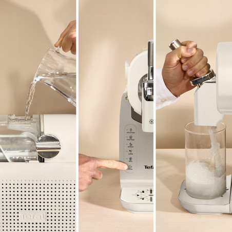Μηχανή παγωτού 16 σε 1 Tefal Freezi IG803AE0, 200 W, 1,4 λίτρα, 5 αυτόματα προγράμματα, Αθόρυβη λειτουργία, Χωρίς προ-κατάψυξη, Λευκό/ασημί
