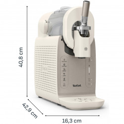 Μηχανή παγωτού 16 σε 1 Tefal Freezi IG803AE0, 200 W, 1,4 λίτρα, 5 αυτόματα προγράμματα, Αθόρυβη λειτουργία, Χωρίς προ-κατάψυξη, Λευκό/ασημί