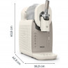 Μηχανή παγωτού 16 σε 1 Tefal Freezi IG803AE0, 200 W, 1,4 λίτρα, 5 αυτόματα προγράμματα, Αθόρυβη λειτουργία, Χωρίς προ-κατάψυξη, Λευκό/ασημί