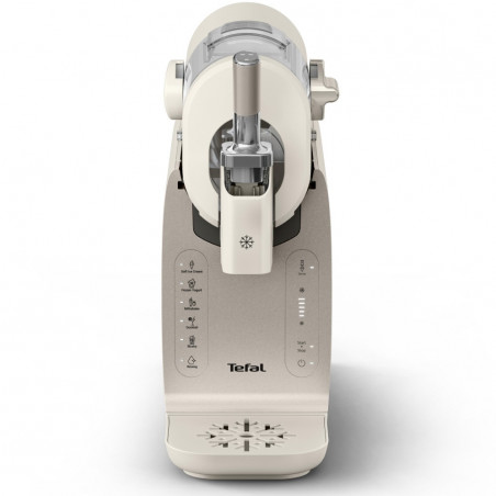 Μηχανή παγωτού 16 σε 1 Tefal Freezi IG803AE0, 200 W, 1,4 λίτρα, 5 αυτόματα προγράμματα, Αθόρυβη λειτουργία, Χωρίς προ-κατάψυξη, Λευκό/ασημί