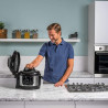 Πολυμάγειρας υπό πίεση Ninja Foodi OP350FR, 1400 W, 6 λίτρα, 9 προγράμματα, 40-200 °C, TenderCrisp®, κεραμική επίστρωση, διατήρηση θερμοκρασίας, ολόκληρο κοτόπουλο, μαύρο/ανοξείδωτο