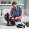Πολυμάγειρας υπό πίεση Ninja Foodi OP350FR, 1400 W, 6 λίτρα, 9 προγράμματα, 40-200 °C, TenderCrisp®, κεραμική επίστρωση, διατήρηση θερμοκρασίας, ολόκληρο κοτόπουλο, μαύρο/ανοξείδωτο