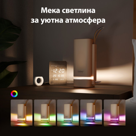 Βιντεοπροβολέας Yaber T1 Pro, True 1080P Full HD, 40-120", Wi-Fi, Bluetooth 5.4, 8W, 220 ISO Lumens, βάση 180°, αυτόματη εστίαση, μπεζ