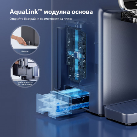 Σύστημα καθαρισμού νερού Jimmy Matrix M9 Pro, 2200 W, 4 ρυθμίσεις ροής, 6 ρυθμίσεις θερμοκρασίας, φιλτράρισμα 7 σταδίων, προστασία από την υπεριώδη ακτινοβολία, οθόνη αφής LED, παιδική ασφάλεια, γκρι
