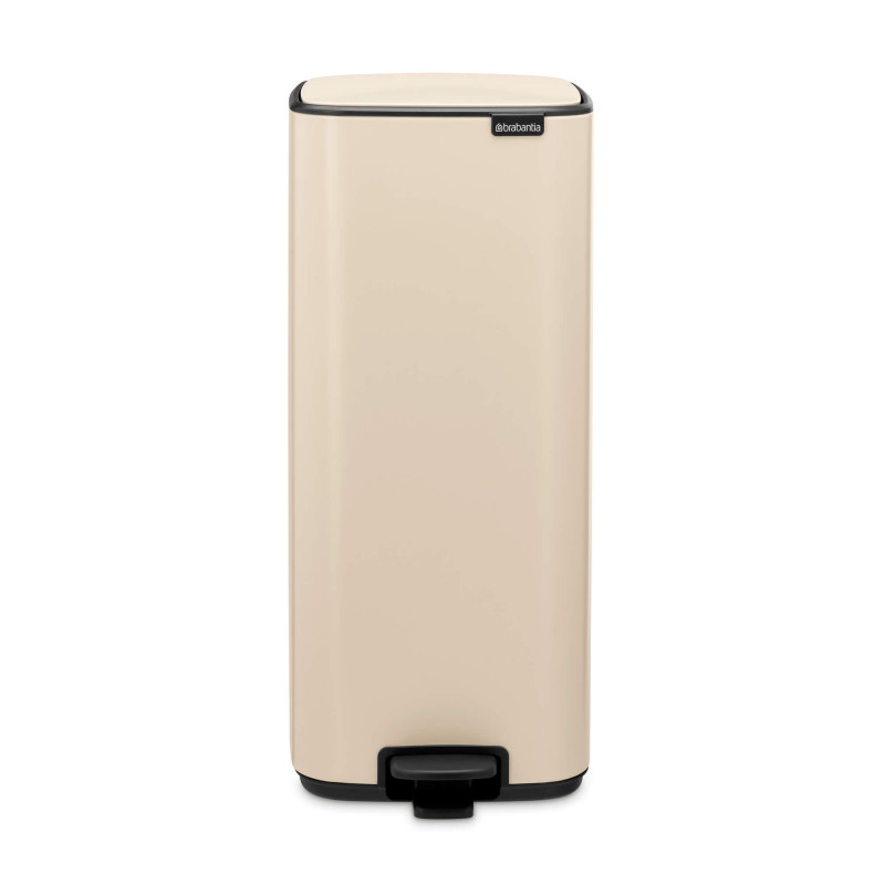 Κάδος απορριμμάτων Brabantia Bo Pedal 1010124, 30 λίτρα, Απαλό κλείσιμο, Αντιολισθητική βάση, Μπεζ