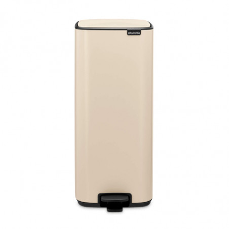 Κάδος απορριμμάτων Brabantia Bo Pedal 1010124, 30 λίτρα, Απαλό κλείσιμο, Αντιολισθητική βάση, Μπεζ