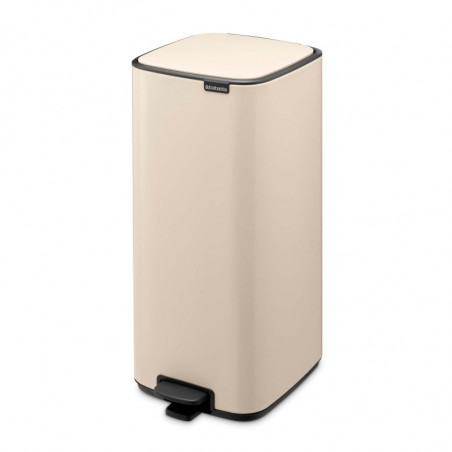 Κάδος απορριμμάτων Brabantia Bo Pedal 1010124, 30 λίτρα, Απαλό κλείσιμο, Αντιολισθητική βάση, Μπεζ
