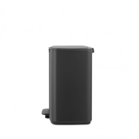 Κάδος απορριμμάτων Brabantia Bo Pedal 1010133, 12 λ, Απαλό κλείσιμο, Αντιολισθητική βάση, Ορυκτή επίστρωση, Σκούρο γκρι