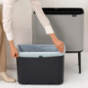 Κάδος απορριμμάτων Brabantia Bo Touch 1010451, 36 λίτρα, Ομαλό και αθόρυβο άνοιγμα, Μεγάλο άνοιγμα, Ανοιχτό γκρι