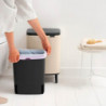 Κάδος απορριμμάτων Brabantia Bo Small Hi 1010462, 12 λίτρα, Ομαλό και αθόρυβο άνοιγμα, Αντιολισθητική βάση, Μπεζ