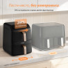 Φριτέζα θερμού αέρα Cosori Turbo Tower Compact CAF-DC861, 2630 W, 2x4,3 λ, 40-230 °C, 5 προγράμματα, κεραμική επίστρωση, συγχρονισμός, μαύρο/ροζ χρυσό