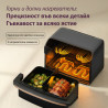 Φριτέζα θερμού αέρα Cosori Dual Blaze TwinFry Compact CAF-TF801, 2700 W, 8,6 λ, 35-240 °C, 5 προγράμματα, κεραμική επίστρωση, συγχρονισμός, μαύρο/ροζ χρυσό