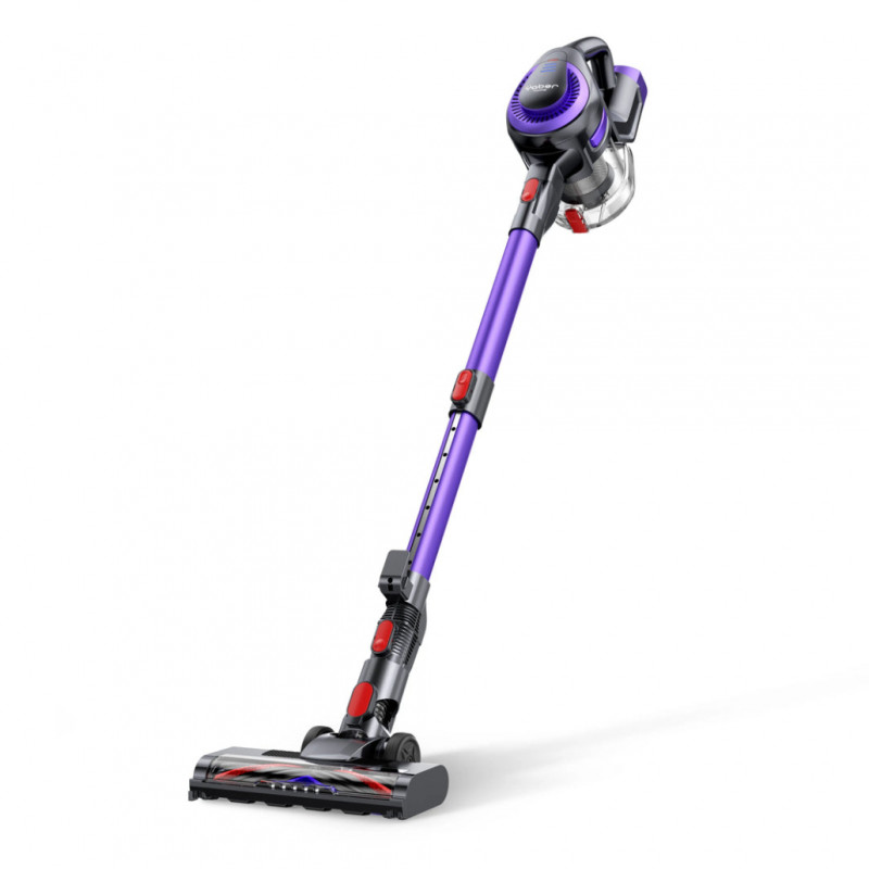 Κάθετη ηλεκτρική σκούπα Yaber L10, 170 W, 0,6 λ, 80.000 σ.α.λ., 35 λεπτά, 2 επίπεδα ισχύος, HEPA, φωτισμός LED στη βούρτσα, Αυτοτελής, Μωβ/Γκρι