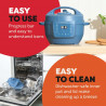 Μουλτικουκέρ Instant Pot Classic Mini 140800701, 800 W, 3,8 λίτρα, 7 προγράμματα, κουμπιά «Favorite», οθόνη LCD, ανοξείδωτο ατσάλι, μπλε