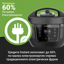 Μουλτικουκέρ Instant Pot Classic Mini 140800701, 800 W, 3,8 λίτρα, 7 προγράμματα, κουμπιά «Favorite», οθόνη LCD, ανοξείδωτο ατσάλι, μπλε