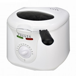 Φριτέζα Elite EDFF-1290W, 1300 W, 2 λίτρα, 80-190 °C, Θυρίδα παρακολούθησης, Cool Touch, Λευκό