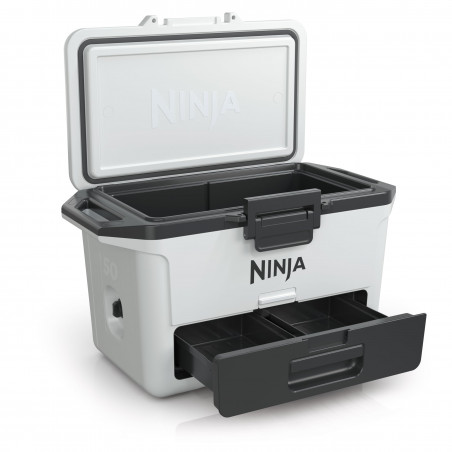 Ψυκτική θήκη Ninja FrostVault FB151EUWH, 47 λίτρα, Παθητική ψύξη, χωρητικότητα 80 κουτιών, Διατηρεί τον πάγο έως και 6 ημέρες, Ξηρό διαμέρισμα, Λευκό