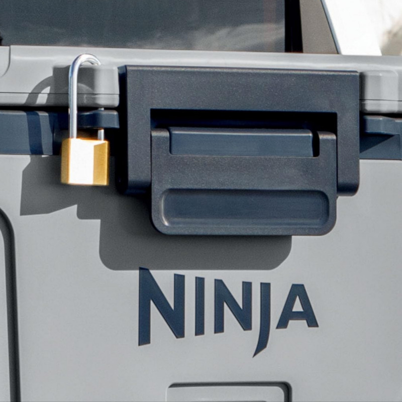 Ψυκτική θήκη Ninja FrostVault FB230EUGY, 28 λίτρα, Παθητική ψύξη, χωρητικότητα 48 κουτιών, Διατηρεί τον πάγο έως και 5 ημέρες, Ξηρό διαμέρισμα, Ρόδες, Γκρι