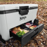 Ψυκτική θήκη Ninja FrostVault FB265EUUKWH, 61,5 λίτρα, Παθητική ψύξη, 97 κουτάκια, Διατηρεί τον πάγο έως και 6 ημέρες, Ξηρό διαμέρισμα, Ρόδες, Λευκό