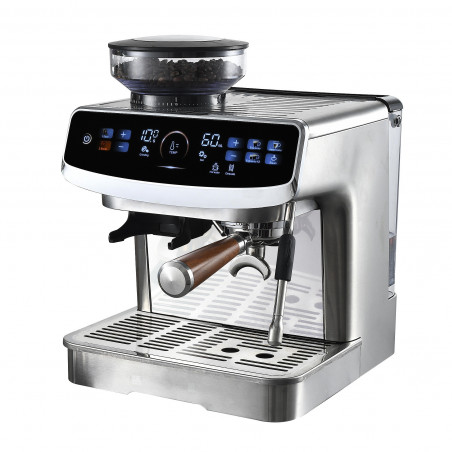 Μεταχειρισμένος: Μηχανή Espresso Finlux FEM-1935D, 2450W, 20 bar, 2,2 l, 250 g, 15 ρυθμίσεις άλεσης, αντλία ULKA, οθόνη αφής, Inox