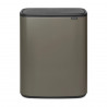 Κάδος απορριμμάτων Brabantia Bo Touch 1001271, 2x30 λίτρα, Ομαλό και αθόρυβο άνοιγμα, Μεγάλο άνοιγμα, Σκούρο γκρι