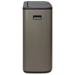 Κάδος απορριμμάτων Brabantia Bo Touch 1001271, 2x30 λίτρα, Ομαλό και αθόρυβο άνοιγμα, Μεγάλο άνοιγμα, Σκούρο γκρι