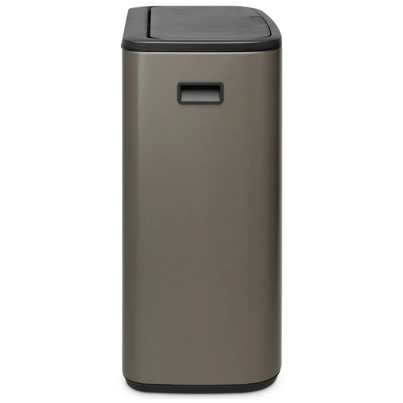 Κάδος απορριμμάτων Brabantia Bo Touch 1001271, 2x30 λίτρα, Ομαλό και αθόρυβο άνοιγμα, Μεγάλο άνοιγμα, Σκούρο γκρι