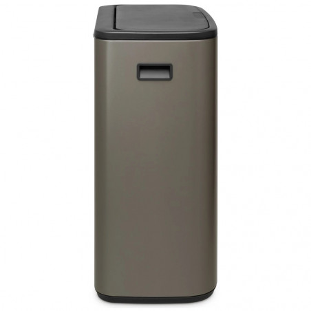 Κάδος απορριμμάτων Brabantia Bo Touch 1001271, 2x30 λίτρα, Ομαλό και αθόρυβο άνοιγμα, Μεγάλο άνοιγμα, Σκούρο γκρι