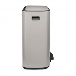 Κάδος απορριμμάτων Brabantia Bo Pedal 1010450, 2x30 λ, Ομαλό κλείσιμο, Αντιολισθητική βάση, Ανοιχτό γκρι