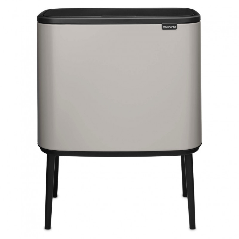 Κάδος απορριμμάτων Brabantia Bo Touch 1010451, 36 λίτρα, Ομαλό και αθόρυβο άνοιγμα, Μεγάλο άνοιγμα, Ανοιχτό γκρι