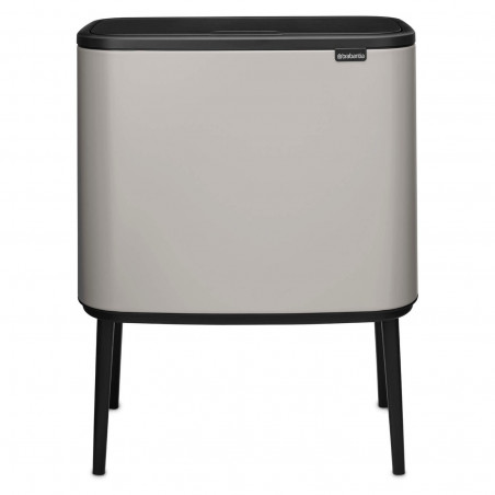 Κάδος απορριμμάτων Brabantia Bo Touch 1010451, 36 λίτρα, Ομαλό και αθόρυβο άνοιγμα, Μεγάλο άνοιγμα, Ανοιχτό γκρι