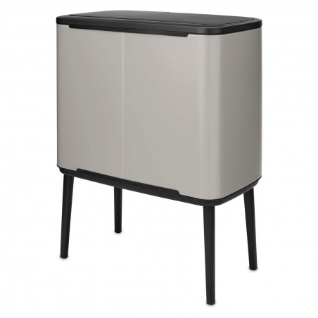 Κάδος απορριμμάτων Brabantia Bo Touch 1010451, 36 λίτρα, Ομαλό και αθόρυβο άνοιγμα, Μεγάλο άνοιγμα, Ανοιχτό γκρι
