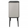 Κάδος απορριμμάτων Brabantia Bo Touch 1010451, 36 λίτρα, Ομαλό και αθόρυβο άνοιγμα, Μεγάλο άνοιγμα, Ανοιχτό γκρι