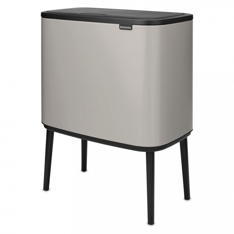 Κάδος απορριμμάτων Brabantia Bo Touch 1010451, 36 λίτρα, Ομαλό και αθόρυβο άνοιγμα, Μεγάλο άνοιγμα, Ανοιχτό γκρι