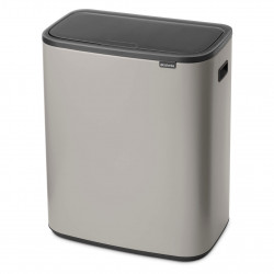 Κάδος απορριμμάτων Brabantia Bo Touch 1010455, 60 λίτρα, Ομαλό και αθόρυβο άνοιγμα, Μεγάλο άνοιγμα, Ανοιχτό γκρι