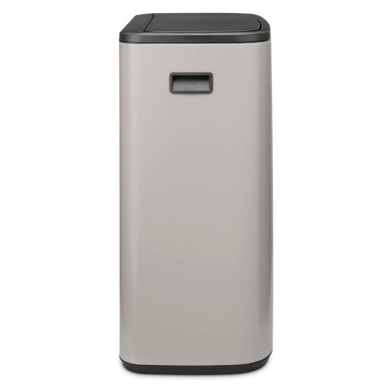 Κάδος απορριμμάτων Brabantia Bo Touch 1010455, 60 λίτρα, Ομαλό και αθόρυβο άνοιγμα, Μεγάλο άνοιγμα, Ανοιχτό γκρι
