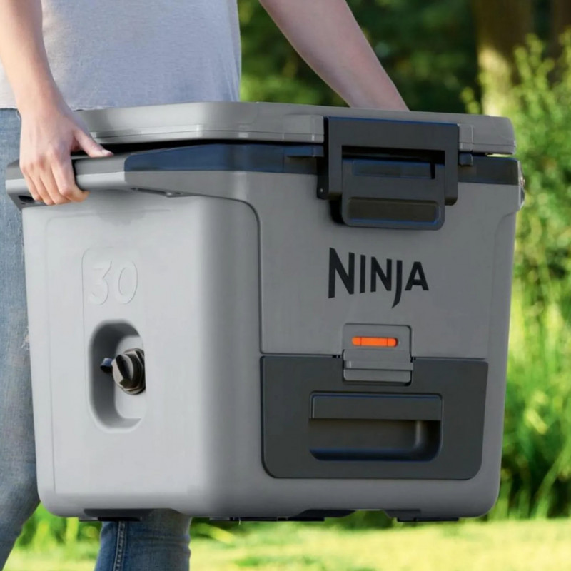 Ψυκτική θήκη Ninja FrostVault FB131EUGY, 28 λίτρα, Παθητική ψύξη, χωρητικότητα 48 κουτιών, Διατηρεί τον πάγο έως και 5 ημέρες, Ξηρό διαμέρισμα, Γκρι