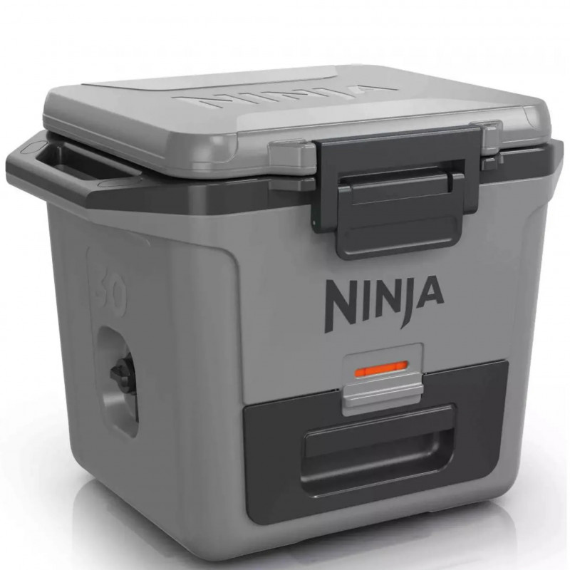Ψυκτική θήκη Ninja FrostVault FB131EUGY, 28 λίτρα, Παθητική ψύξη, χωρητικότητα 48 κουτιών, Διατηρεί τον πάγο έως και 5 ημέρες, Ξηρό διαμέρισμα, Γκρι