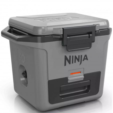 Ψυκτική θήκη Ninja FrostVault FB131EUGY, 28 λίτρα, Παθητική ψύξη, χωρητικότητα 48 κουτιών, Διατηρεί τον πάγο έως και 5 ημέρες, Ξηρό διαμέρισμα, Γκρι