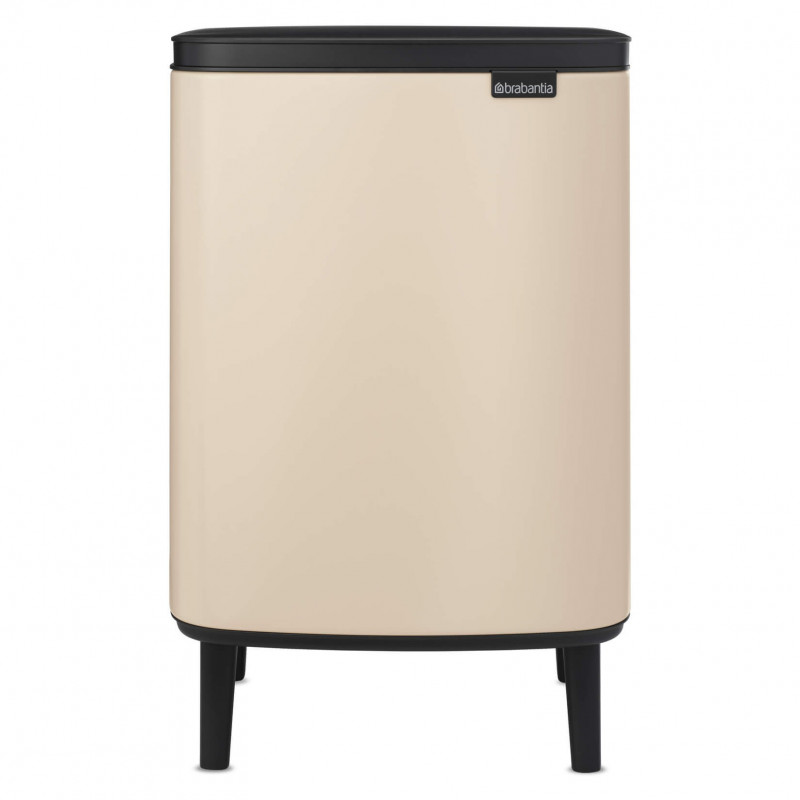 Κάδος απορριμμάτων Brabantia Bo Small Hi 1010462, 12 λίτρα, Ομαλό και αθόρυβο άνοιγμα, Αντιολισθητική βάση, Μπεζ