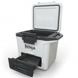 Ψυκτική θήκη Ninja FrostVault FB131EUWH, 28 λίτρα, Παθητική ψύξη, χωρητικότητα 48 κουτιών, Διατηρεί τον πάγο έως και 5 ημέρες, Ξηρό διαμέρισμα, Λευκό