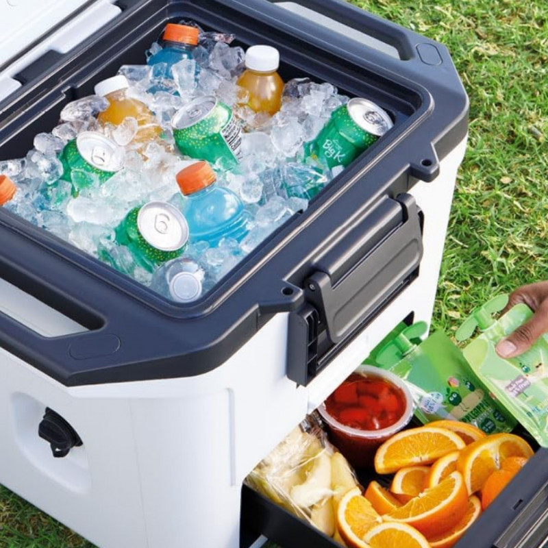 Ψυκτική θήκη Ninja FrostVault FB131EUWH, 28 λίτρα, Παθητική ψύξη, χωρητικότητα 48 κουτιών, Διατηρεί τον πάγο έως και 5 ημέρες, Ξηρό διαμέρισμα, Λευκό