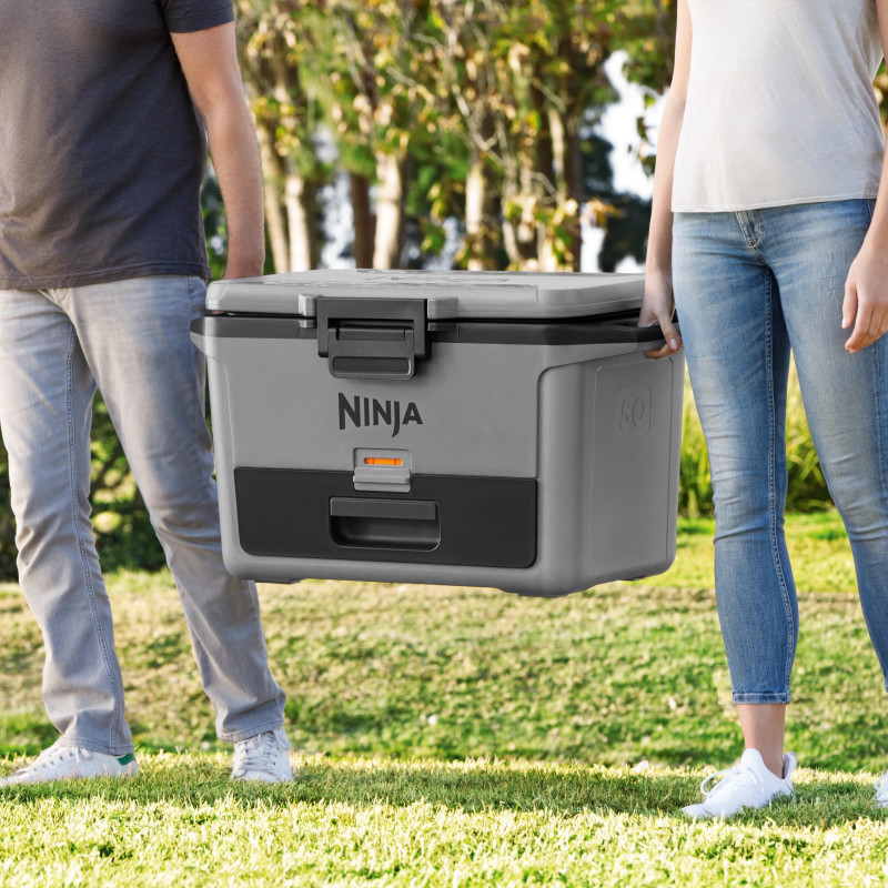 Ψυκτική θήκη Ninja FrostVault FB151EUGY, 47 λίτρα, Παθητική ψύξη, χωρητικότητα 80 κουτιών, Διατηρεί τον πάγο έως και 6 ημέρες, Ξηρό διαμέρισμα, Γκρι