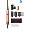 Σίδερο μαλλιών Dyson HS08 Airwrap i.d.™ Curly + Coily 142899-01 AmSi/PkCp, 1300 W, 13,5 l/s, Αυτόματη δημιουργία μπούκλων, Ιονισμός, 3 ταχύτητες, 3 θερμοκρασίες, Bluetooth, Κεχλιμπάρι/ροζ σαμπάνια