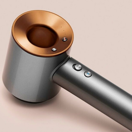 Στεγνωτήρας μαλλιών Dyson Supersonic Origin HD07 Ni/Cop 107830-01, 1600 W, 3 ταχύτητες, 4 επίπεδα θερμοκρασίας, 110 000 στροφές/λεπτό, ιονισμός, Air Multiplier, χρώμα νικελίου/χαλκού