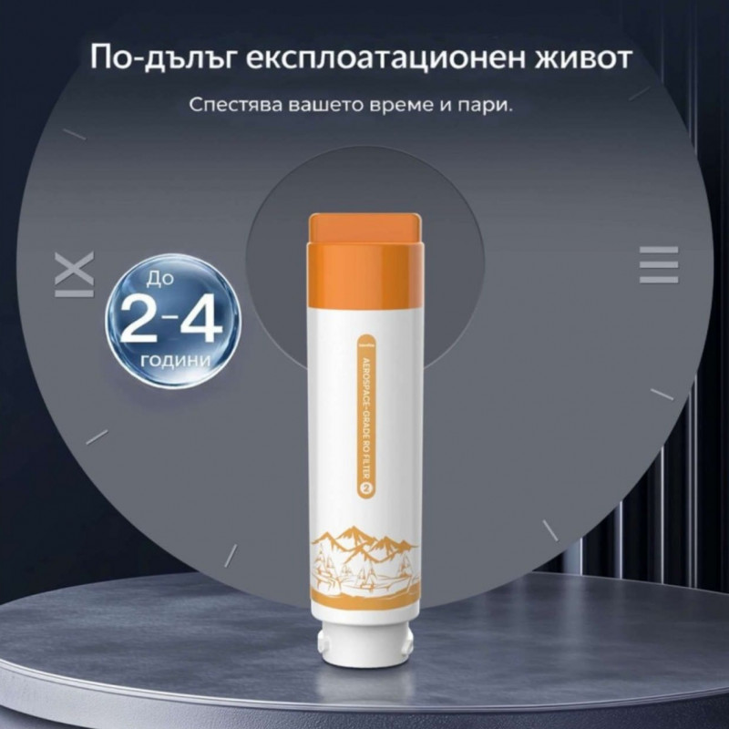 Φίλτρο RO αεροδιαστημικής ποιότητας για το NatureFlow F4, Αντίστροφη όσμωση, Απομακρύνει το μόλυβδο, τους ιούς κ.ά., Χωρίς BPA, Λευκό