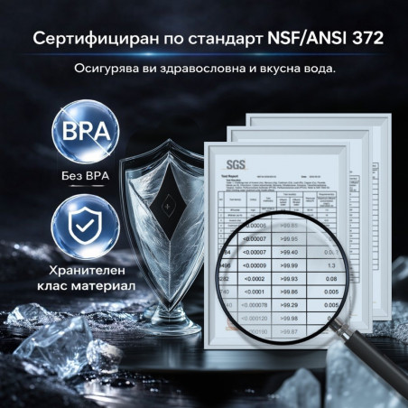 Φίλτρο RO αεροδιαστημικής ποιότητας για το NatureFlow F4, Αντίστροφη όσμωση, Απομακρύνει το μόλυβδο, τους ιούς κ.ά., Χωρίς BPA, Λευκό