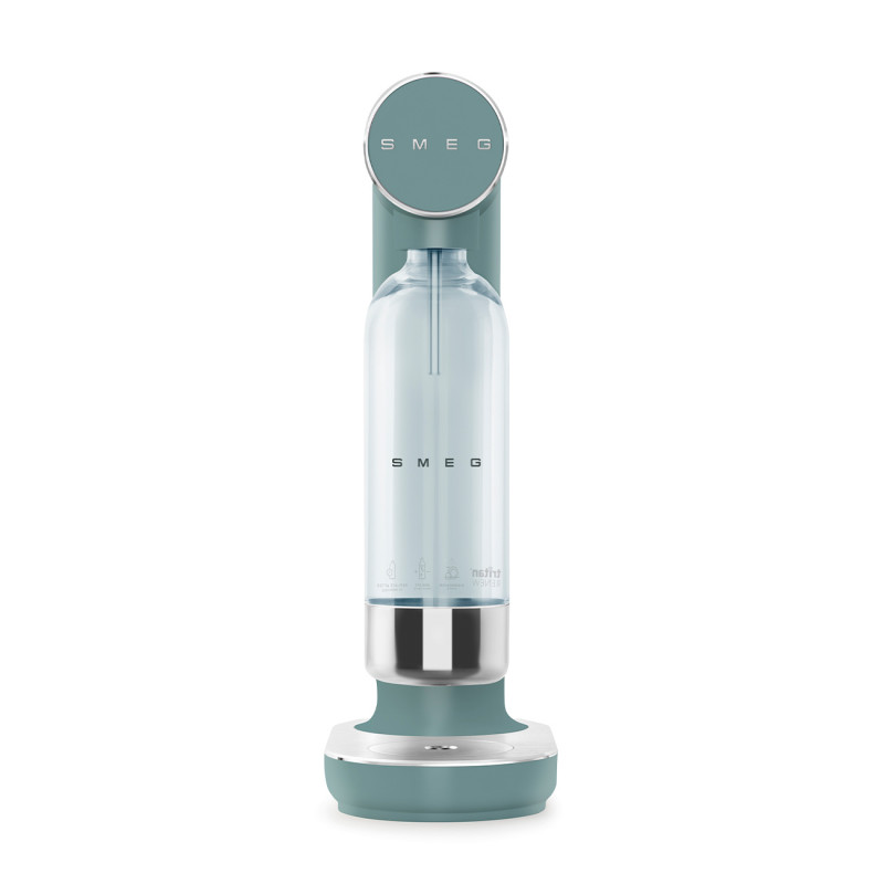 Μηχανή σόδας SMEG Collezione SKC01EGM, 800 ml, CO2, Βαλβίδα ασφαλείας, Δίσκος αποστράγγισης, Χειροκίνητη, Πράσινη